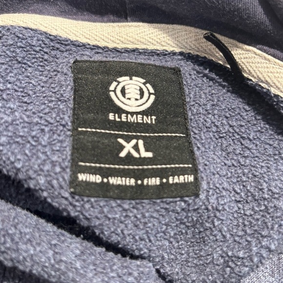 ELEMENT Sz XL Blue Hoodie Sweatershirt Cotton Blend Long Sleeve Front Pocket - Picture 8 of 8